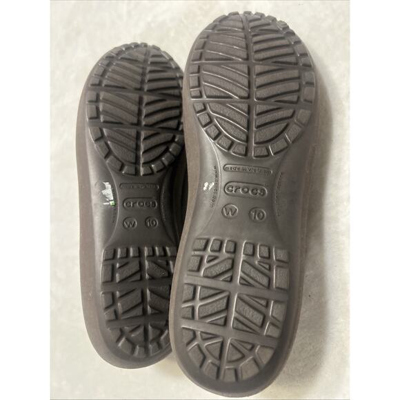Crocs Mammoth Flats Womens Size 10 Brown Ballet Fur Lined Slip On Casual Neutral - Picture 7 of 7